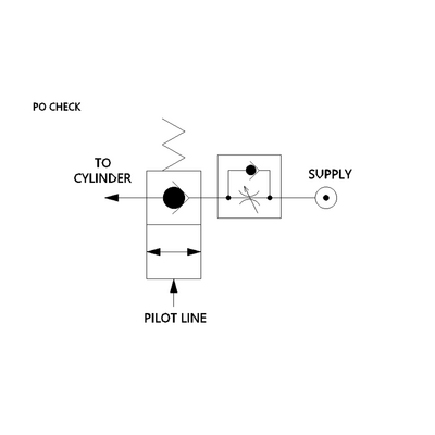 POC14-14-M FLOTRONICS PO CHECK VALVE 1/4" TUBE X 1/4" NPT MALE, 10/32" UNF MANUAL O'RIDE